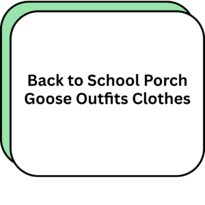 Back to School Porch Goose Outfits Clothes