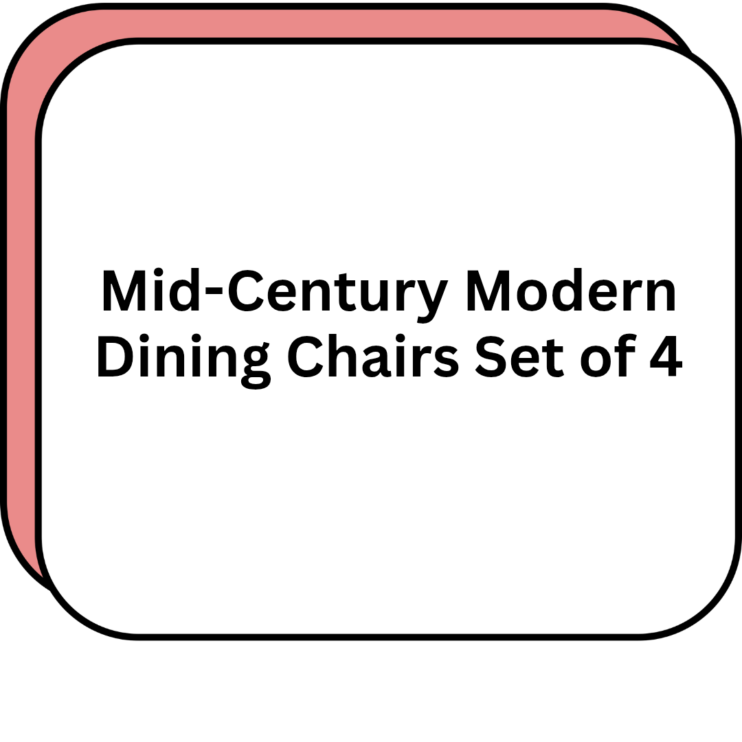 Mid-Century Modern Dining Chairs Set of 4