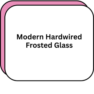 Modern Hardwired Frosted Glass