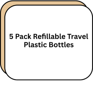5 Pack Refillable Travel Plastic Bottles