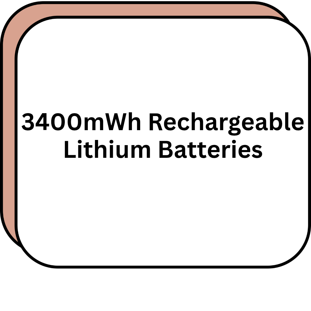 3400mWh Rechargeable Lithium Batteries