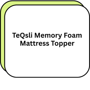 TeQsli Memory Foam Mattress Topper
