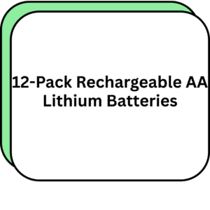 12-Pack Rechargeable AA Lithium Batteries