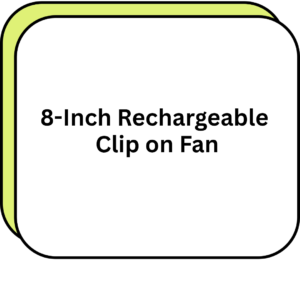 8-Inch Rechargeable Clip on Fan