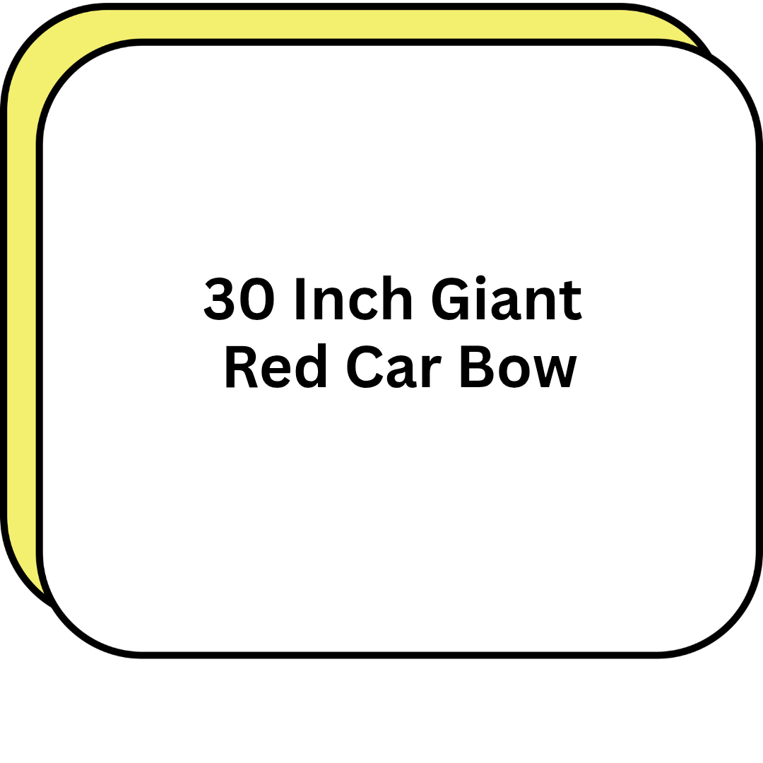30 Inch Giant Red Car Bow