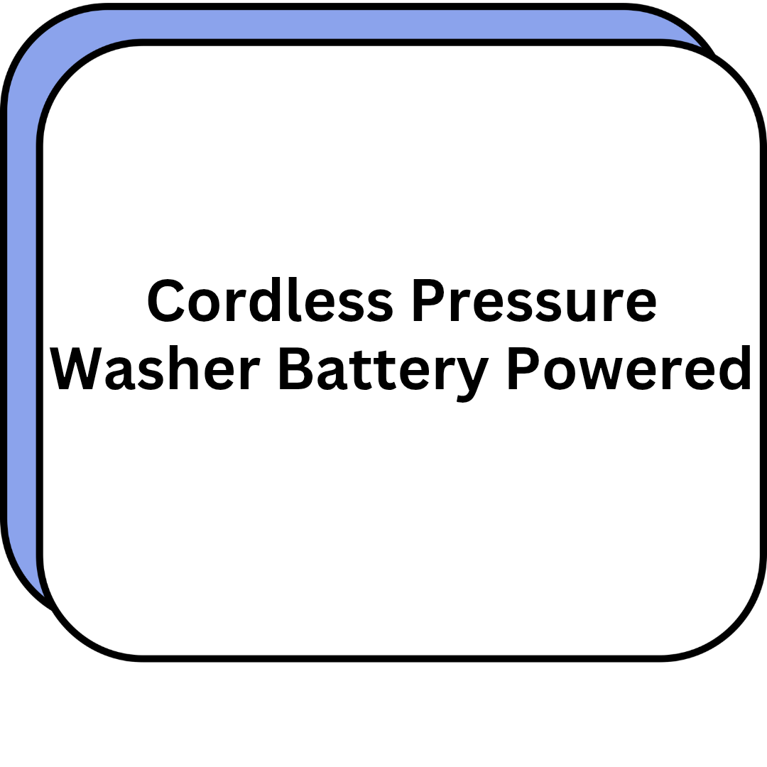 Cordless Pressure Washer Battery Powered