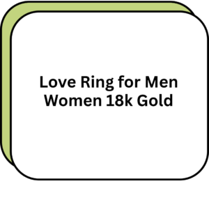 Love Ring for Men Women 18k Gold