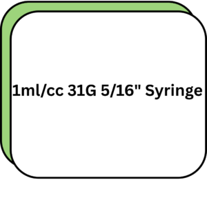 1ml/cc 31G 5/16" Syringe