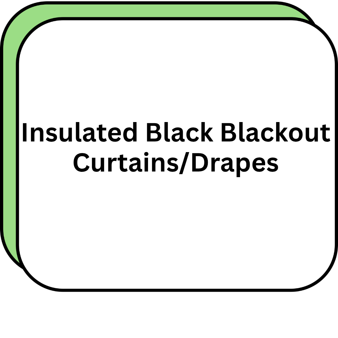 Insulated Black Blackout Curtains/Drapes