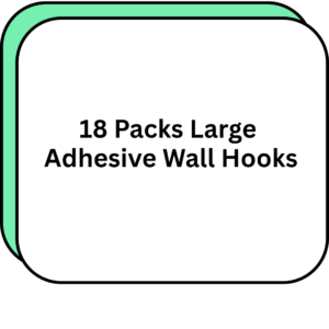 18 Packs Large Adhesive Wall Hooks