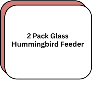 2 Pack Glass Hummingbird Feeder