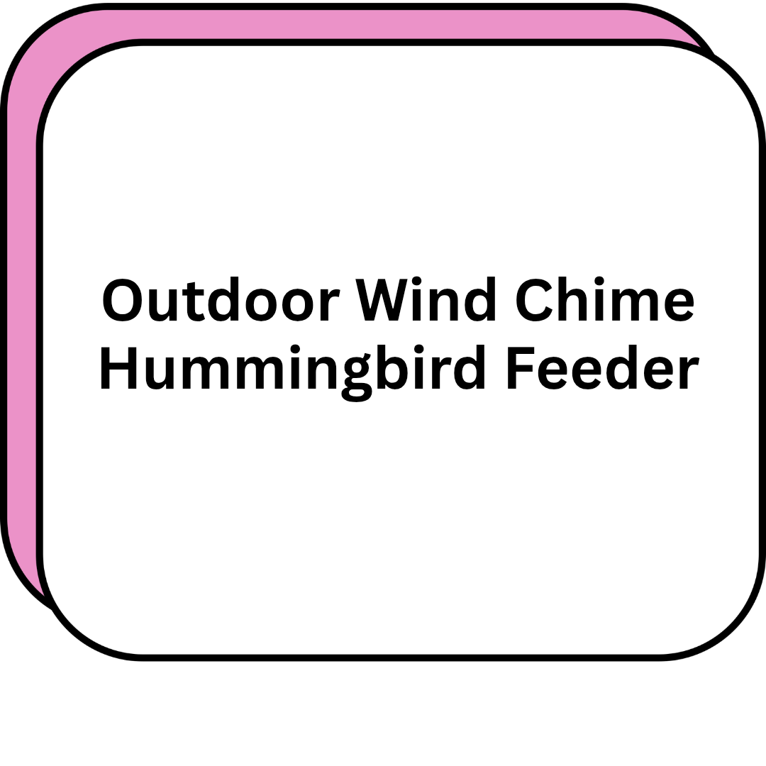 Outdoor Wind Chime Hummingbird Feeder