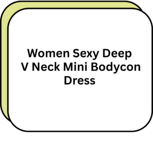 Women Sexy Deep V Neck Mini Bodycon Dress