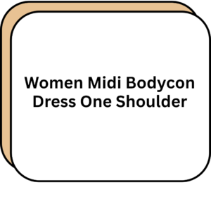 Women Midi Bodycon Dress One Shoulder