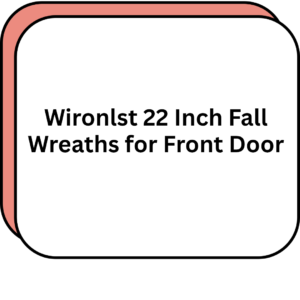 Wironlst 22 Inch Fall Wreaths for Front Door