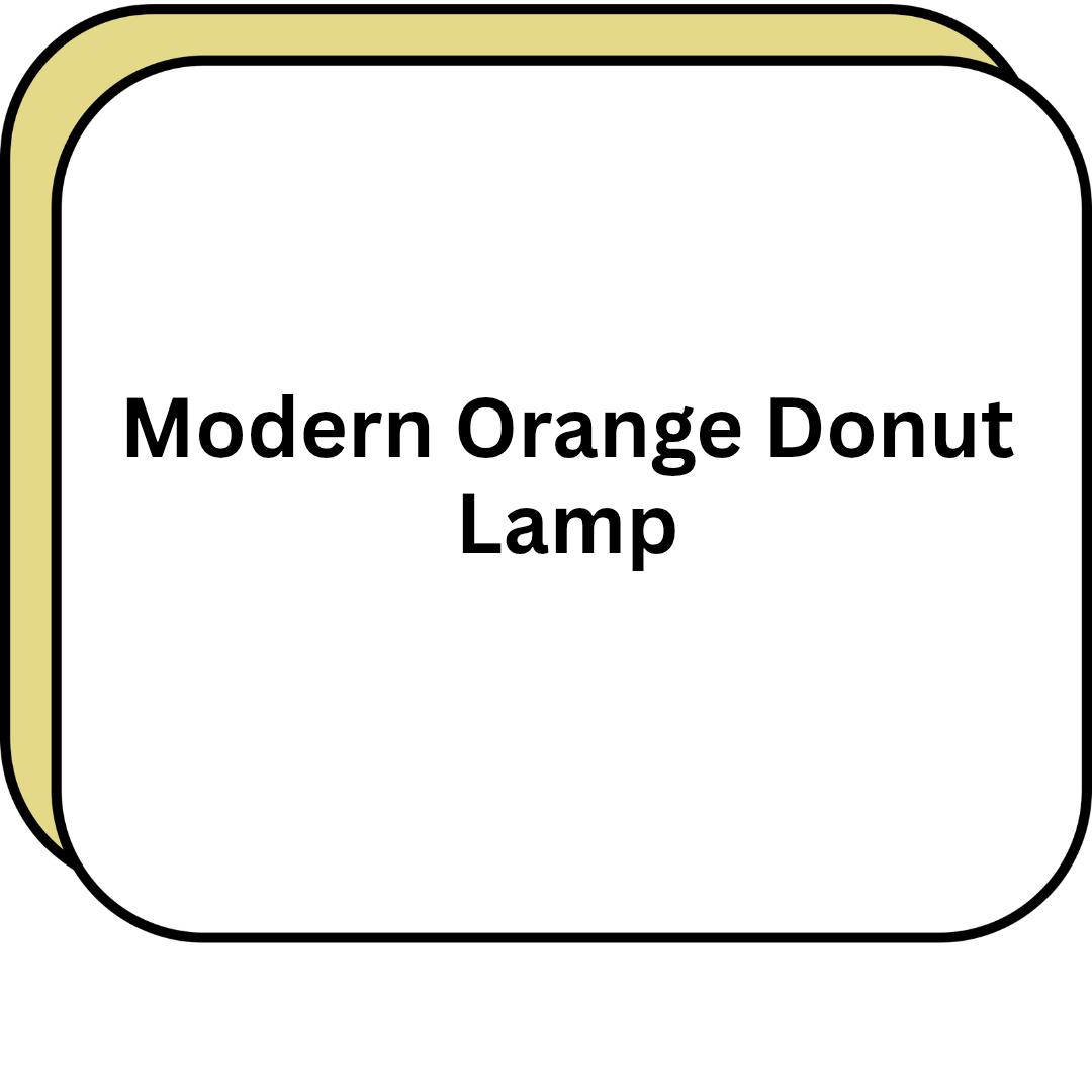 Modern Orange Donut Lamp