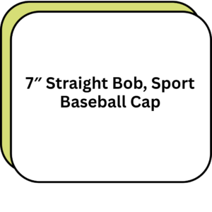 7" Straight Bob, Sport Baseball Cap