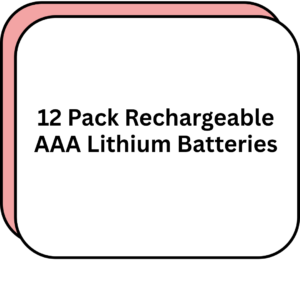 12 Pack Rechargeable AAA Lithium Batteries