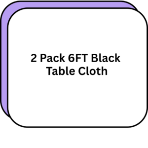 2 Pack 6FT Black Table Cloth