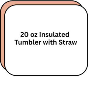 20 oz Insulated Tumbler with Straw