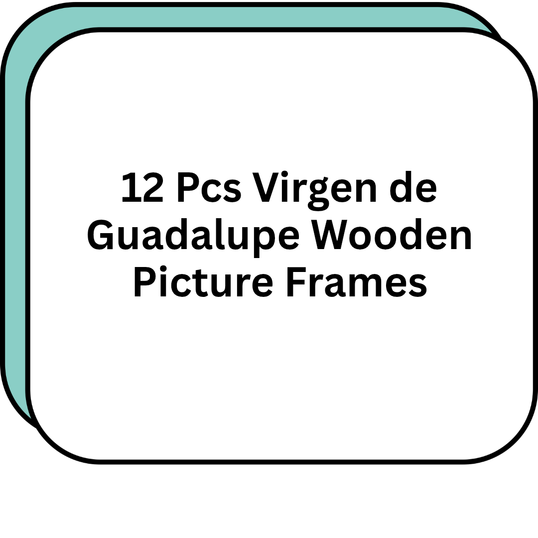 12 Pcs Virgen de Guadalupe Wooden Picture Frames