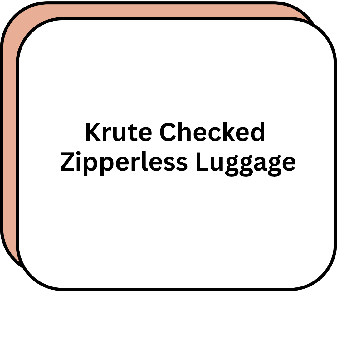 Krute Checked Zipperless Luggage